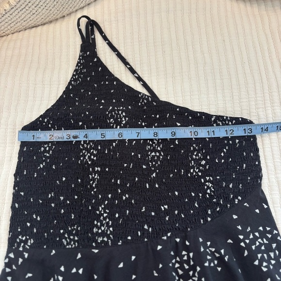 Urban Outfitters Dahlia Smocked One Shoulder Black White Detail Sundress S - Picture 12 of 13